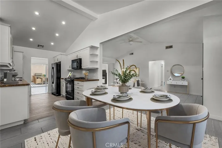 Dining Area & Kitchen Virtually Staged.