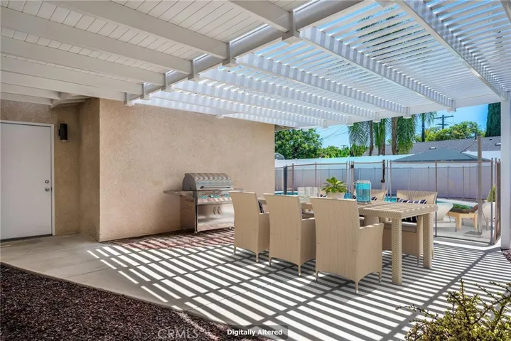  Lattice covered Patio by the Pool.
