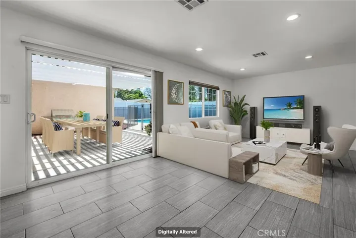 Family Room Virtually Staged.