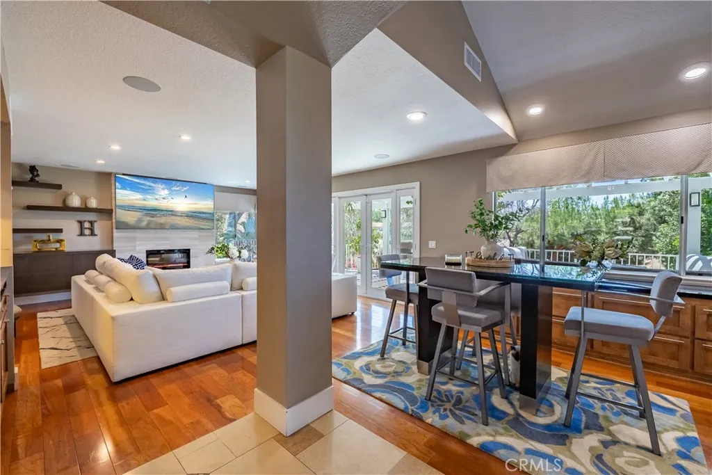 Entry into the Family Room and Kitchen