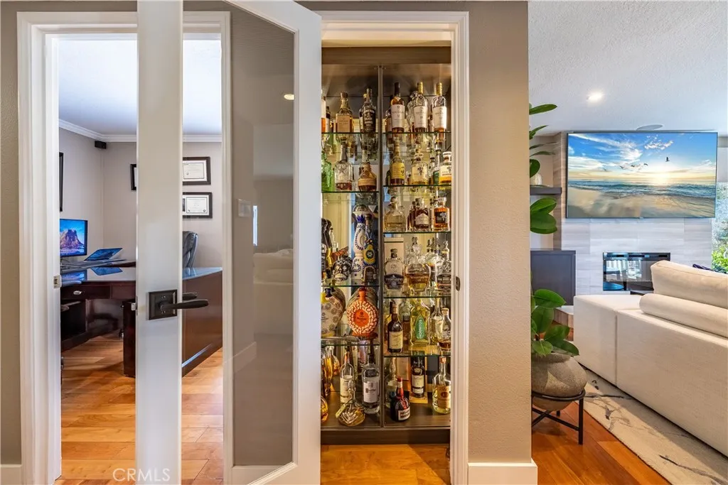 Custom Liquor Cabinet off the Family Room