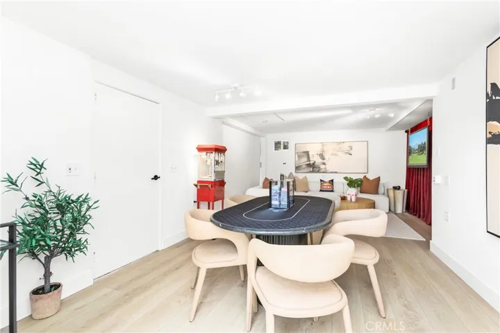 AI Edited TV Pic - Flex Space/Bonus Room off  Garage - Sliding Wall and Separate Door to Garage are CLOSED OFF to Garage in photo (Potential ADU?)
