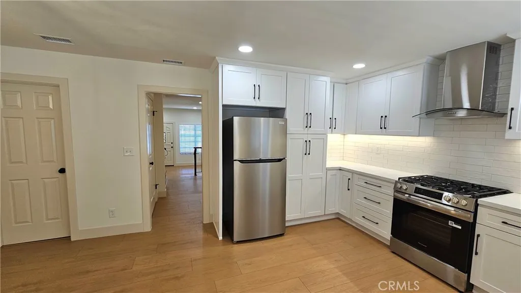 Kitchen with view to front door