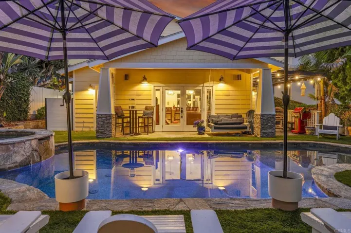 There is a tenant over the back garage, but DOES NOT have access to the pool or see it.