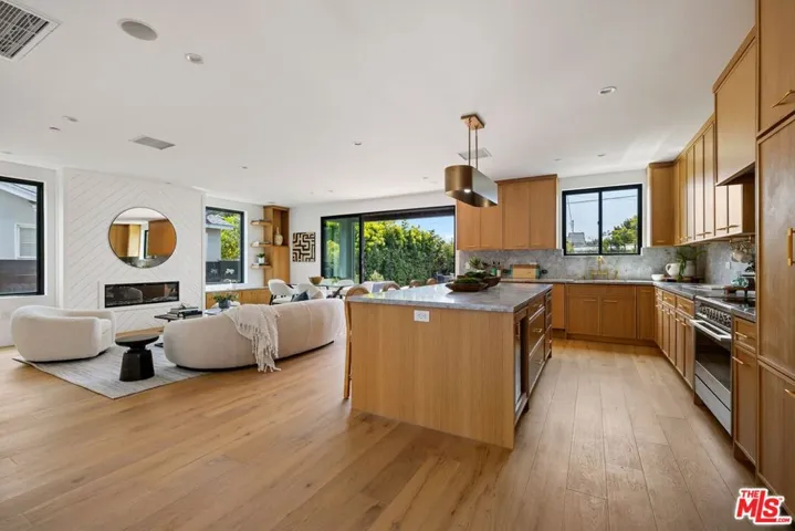Entry view to kitchen and livi