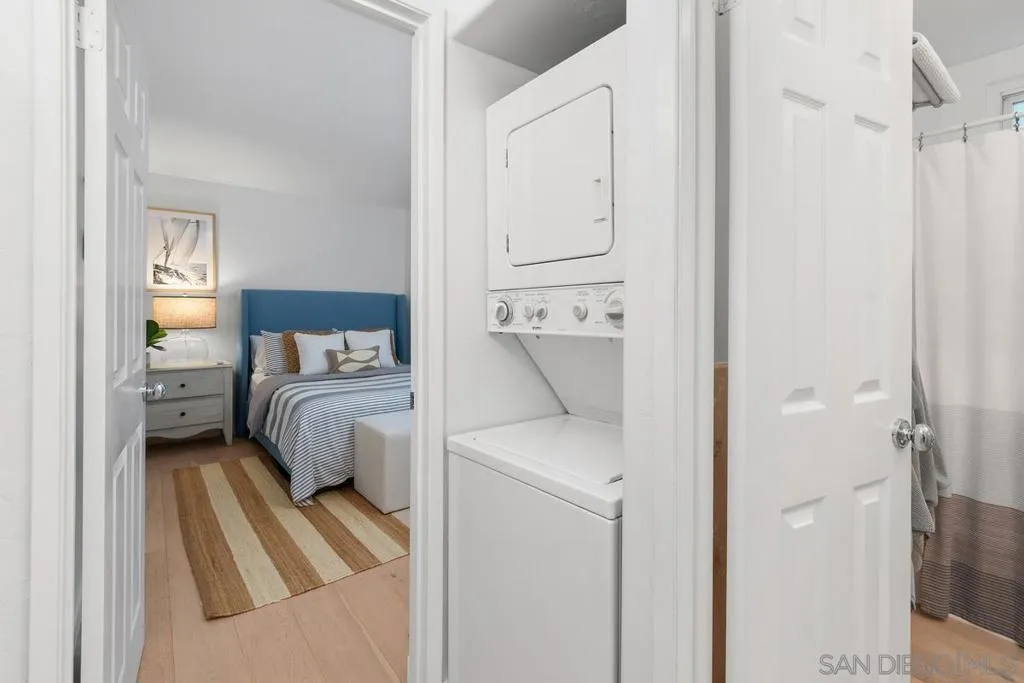 Stacked washer and dryer