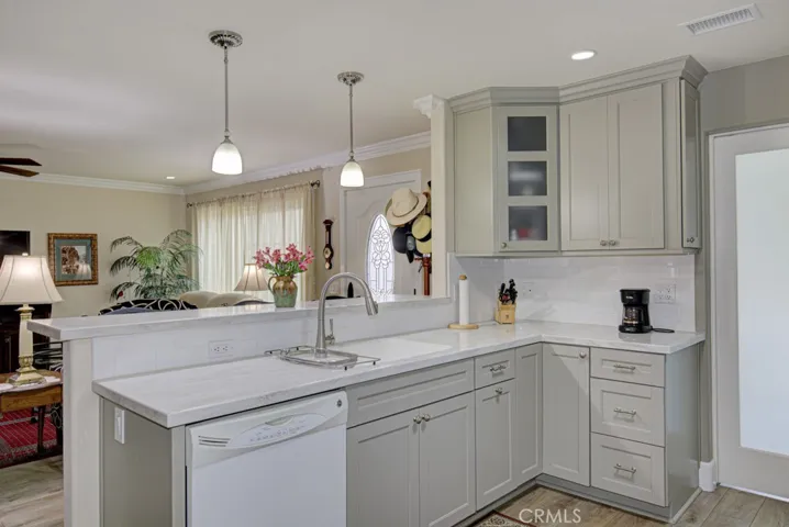 Another view of the kitchen looking towards the living room.