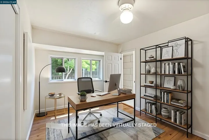 Virtually staged study room