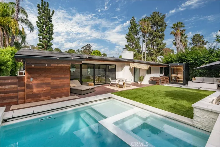 Backyard with inground pool