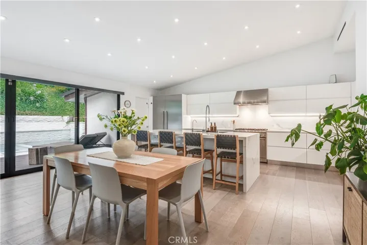 Dining area and kitchen