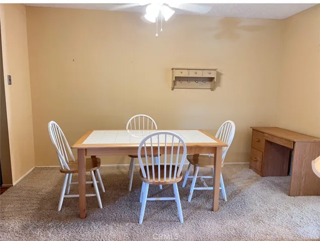 This dining room is  well-proportioned.