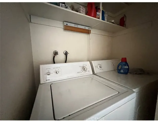 Washer and dryer located on the second floor.