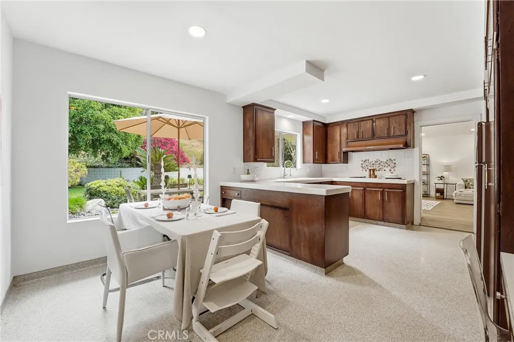 Casual eating in kitchen