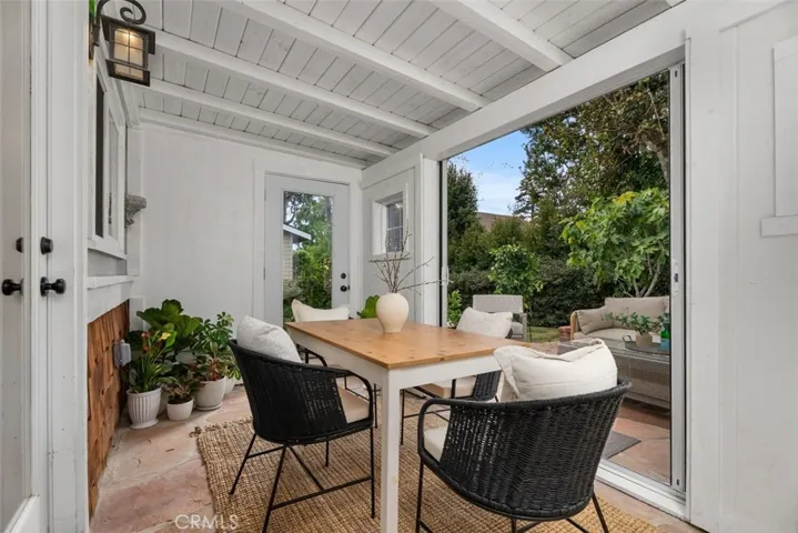 Garden room/dining area for the potential ADU or guest area.