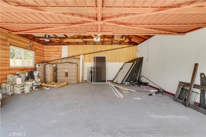 Inside the garage