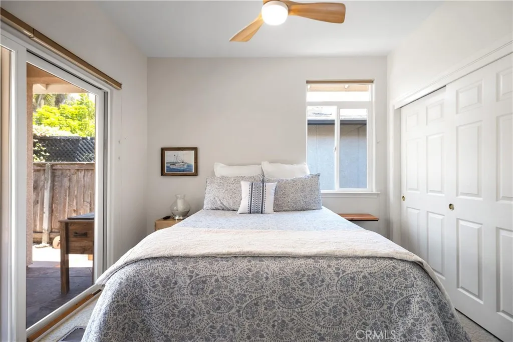 The upper level guest bedroom