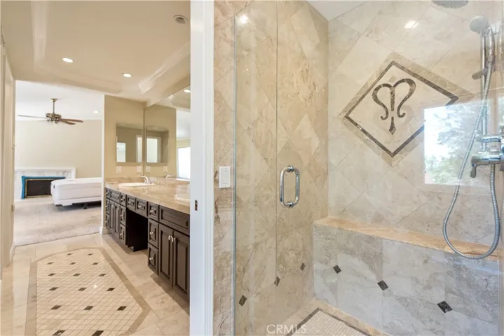 Attached master bathroom