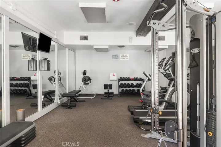 Community fitness center equipped for your daily workout.
