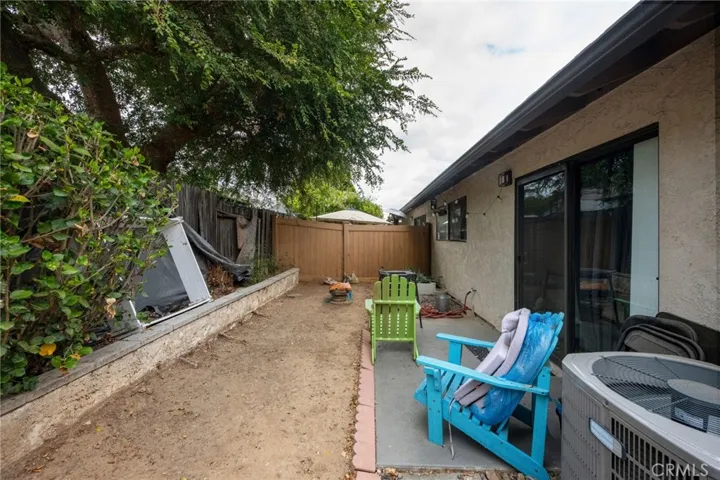 Backyard on 3 bedroom side.