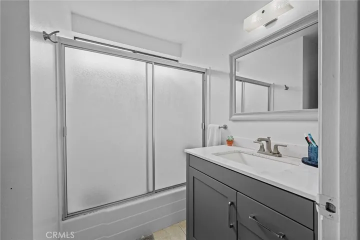 Hall bath with new vanity.