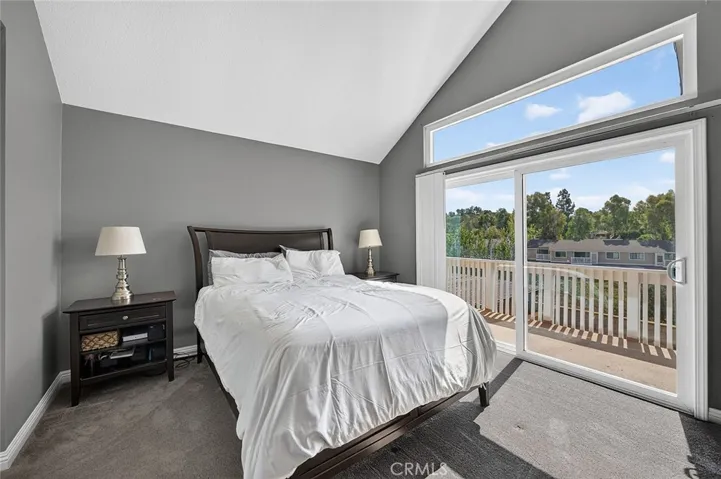 Vaulted ceilings, views of Primary suite balcony