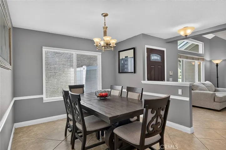 Dining area open to living room