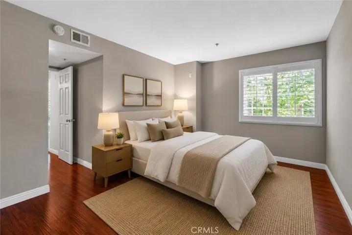 Virtually staged bedroom