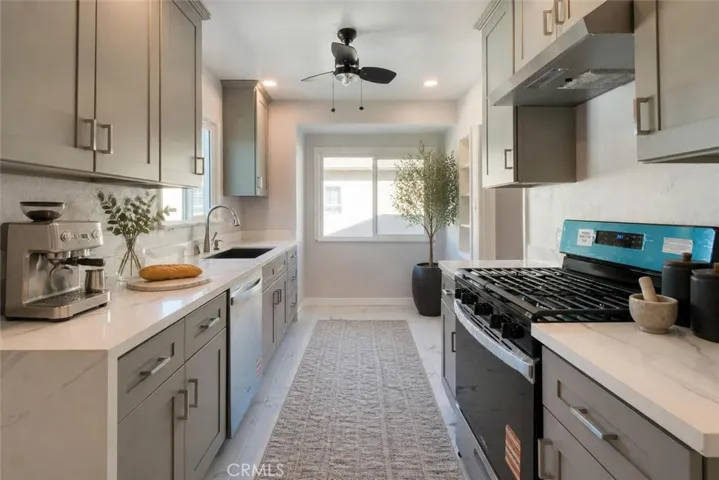 Virtually Staged Galley Kitchen