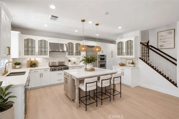 Family Room Kitchen Virtual stage
