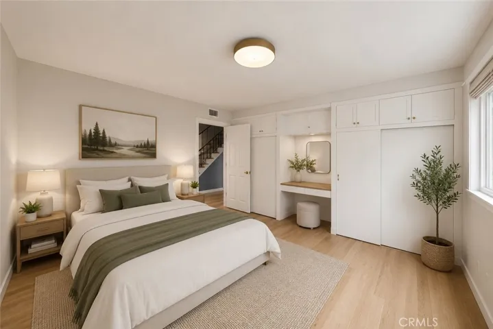 Primary Bedroom digitally altered to present potential possibilities.