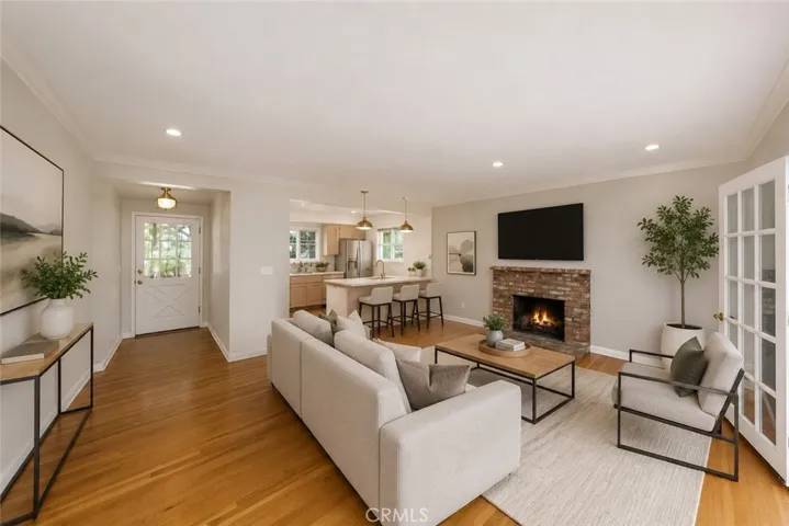 Family Room digitally altered to present potential possibilities.
