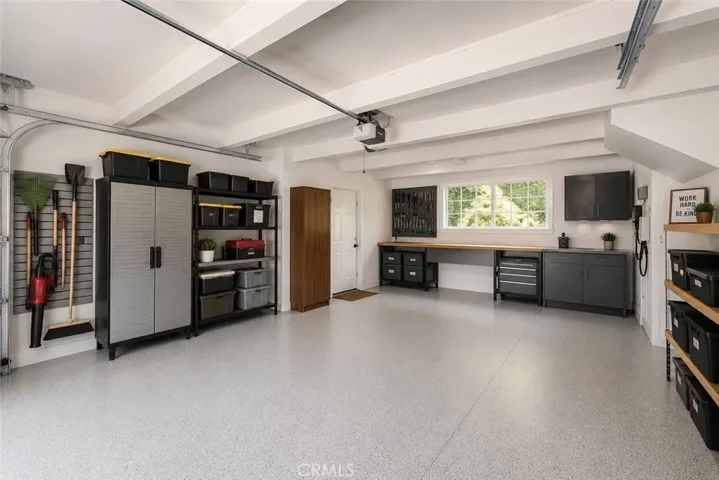 Garage digitally altered to present potential possibilities.