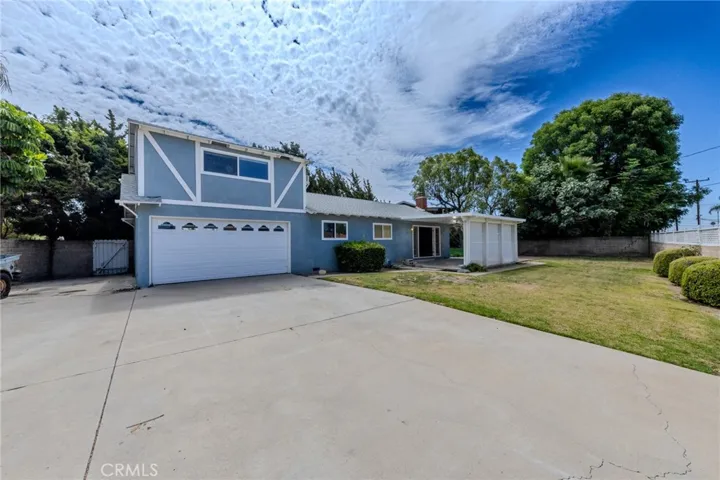 Driveway and backyard