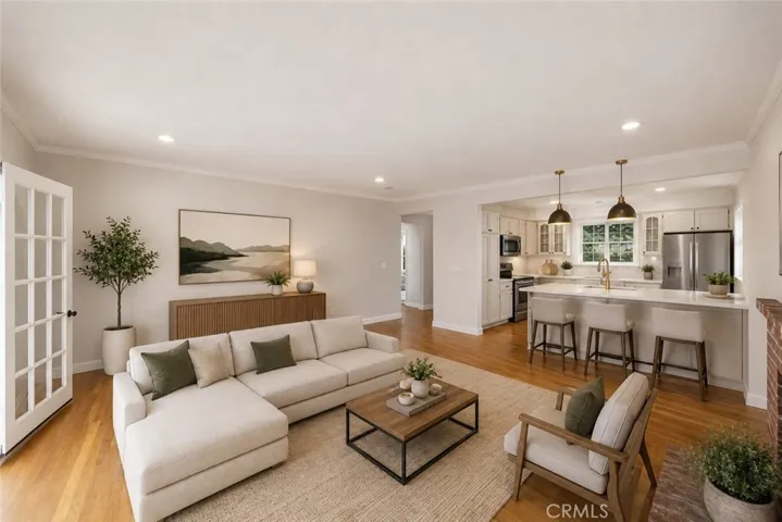 Family Room digitally altered to present potential possibilities.
