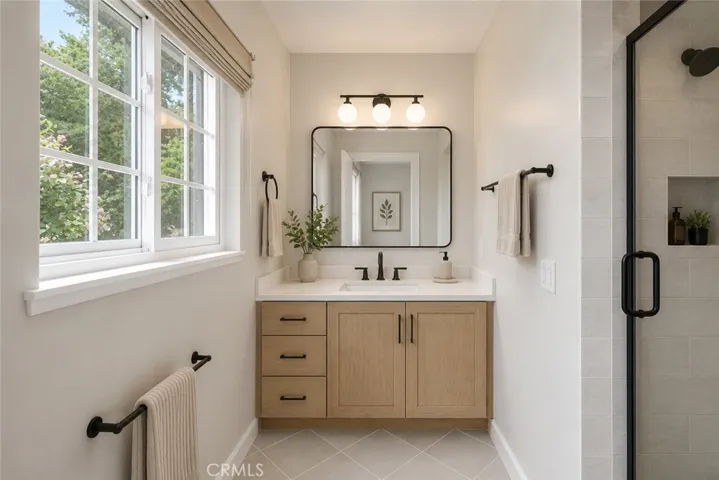 Primary Bathroom digitally altered to present potential possibilities.