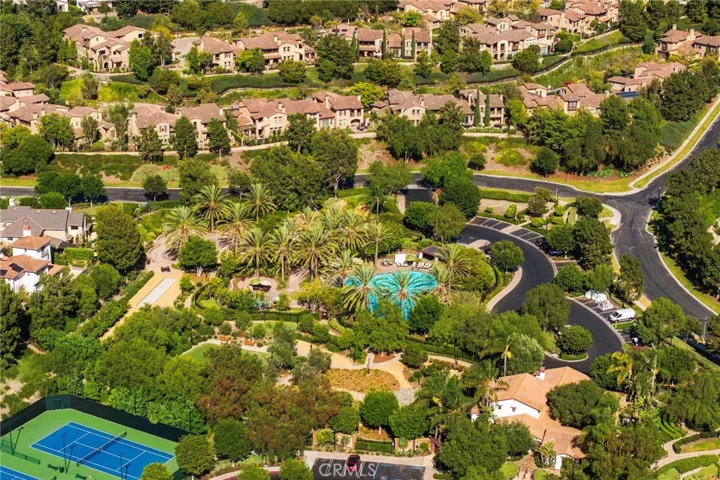Tennis & pickleball courts alongside the Covenant Hills clubhouse and pool
