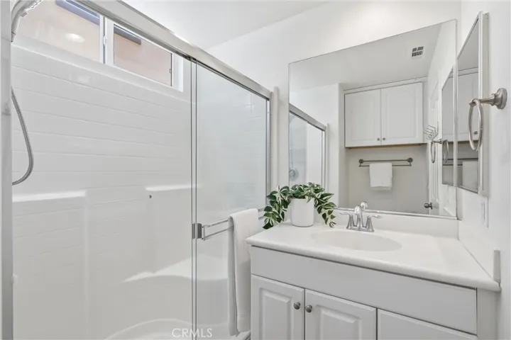 Downstairs bathroom with walk-in shower