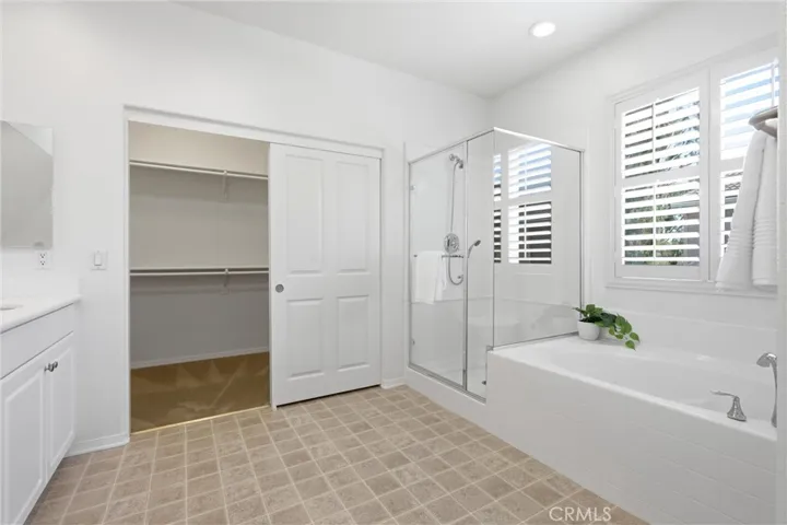Walk-in closet in the primary bedroom