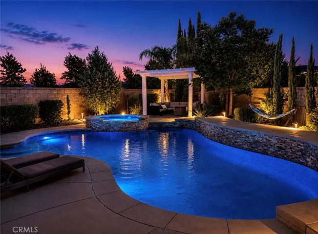 Evening at the pool