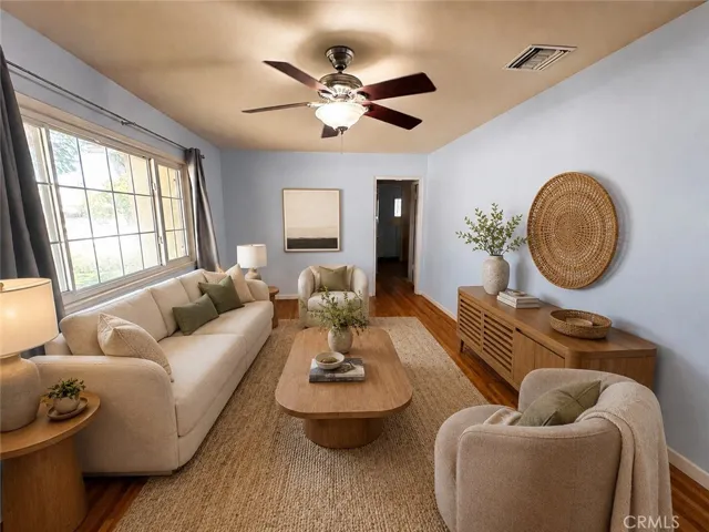 Living room-virtually staged