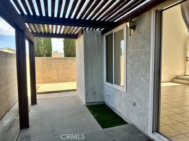 Private backyard patio space