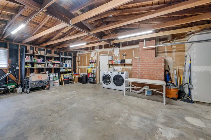 2 Car Garage with new lighting. Direct access to kitchen.
