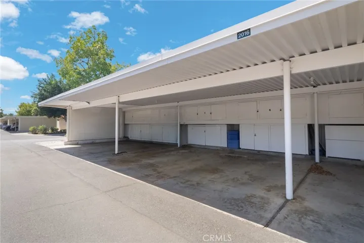 Covered carport with storage