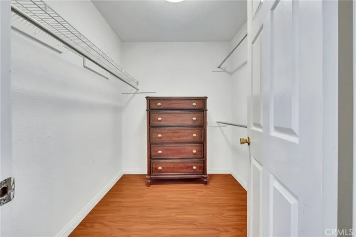 Walk in primary closet