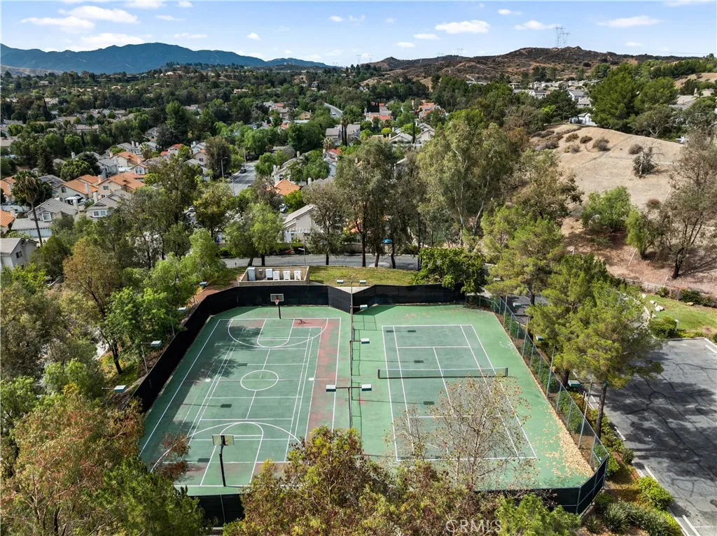 Overhead of community tennis and sport courts