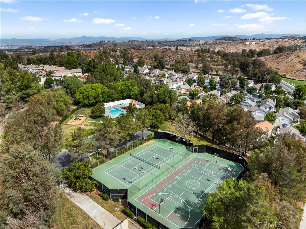 More overhead of HOA amenities & the swing set play area.