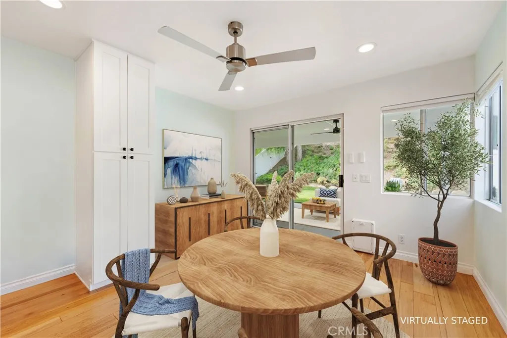 Breakfast area with slider to backyard