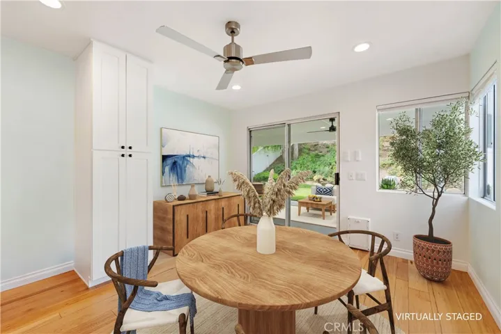 Breakfast area with slider to backyard