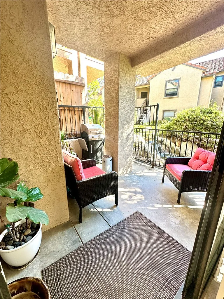 Private spacious patio with stream & lush foliage - truly an oasis