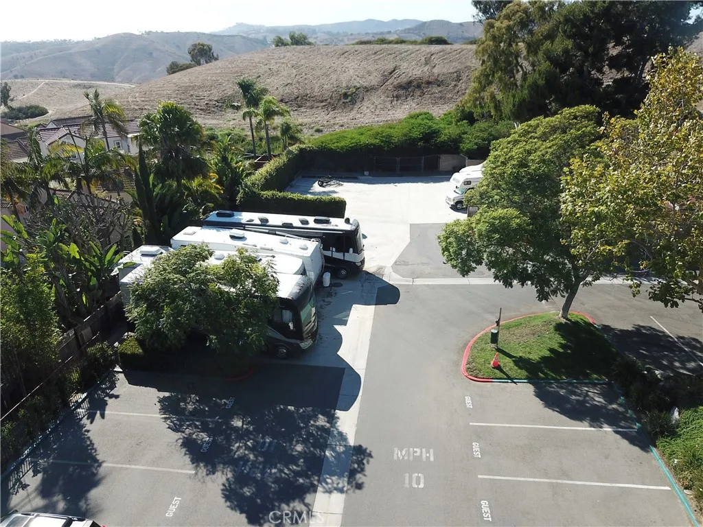 RV parking area - notice the hills.  Community surrounded by hills for hiking/biking.  Excellent location up the hill on Calle Del Cerro